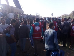 Participation of Egyptian Red Crescent Emergency Teams at the site of the Sohag train accident